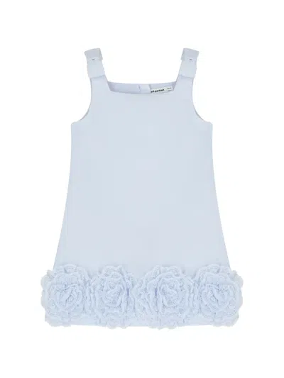 Self-portrait Kids' Floral-lace Sleeveless Dress In Blue