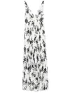 Self-portrait Floral-print Chiffon Maxi Dress In White