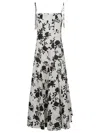 Self-portrait Floral-print Linen And Cotton-blend Midi Dress