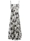 Self-portrait Floral-print Linen And Cotton-blend Midi Dress