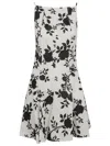 Self-portrait Linen-cotton Floral Mini Dress