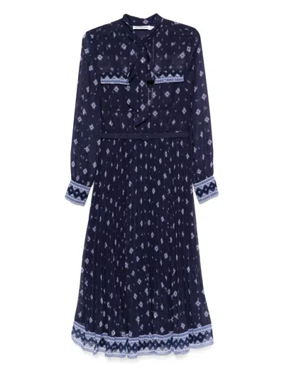 Self-portrait Floral-print Dress In Multi