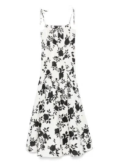 SELF-PORTRAIT FLORAL-PRINT MIDI DRESS