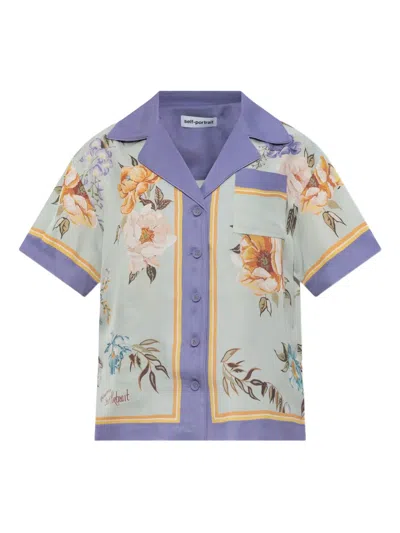 SELF-PORTRAIT FLORAL-PRINT SHIRT