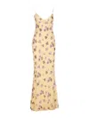 Self-portrait Self Portrait Yellow Floral Rhinestone Maxi Dress In Yellow