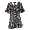 Self-portrait Floral Sequined Mini Dress In Multicolor Polyester In Multi