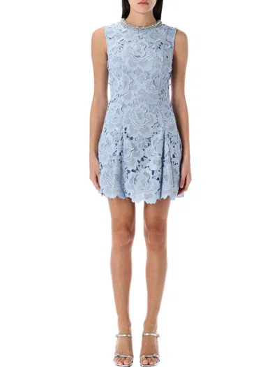 SELF-PORTRAIT SELF-PORTRAIT FLOWER LACE MINI DRESS