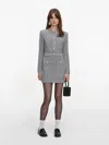 Self-portrait Soft Knitted Miniskirt In Gray
