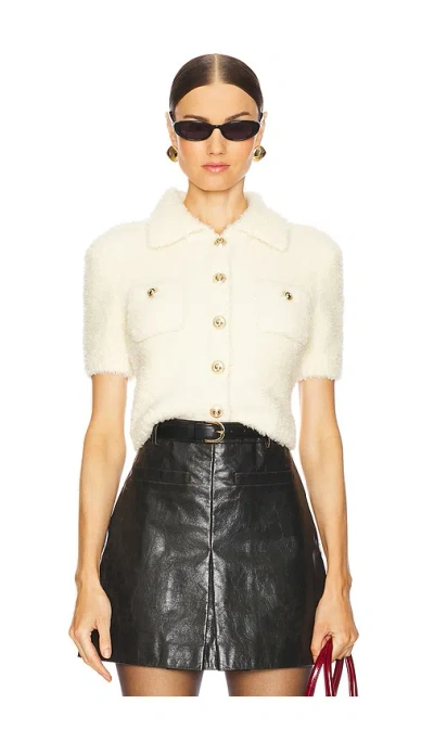 SELF-PORTRAIT FLUFFY KNIT TOP