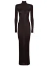 Self-portrait Form-fitting Black Maxi Dress In Black