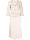 Self-portrait Fully-pleated Flared Skirt In Pink