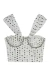 Self-portrait Gathered Corset Style Top In White
