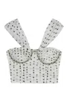 Self-portrait Gathered Corset Style Top In White