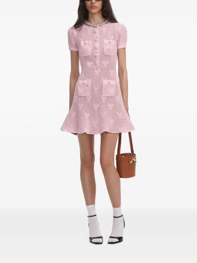 SELF-PORTRAIT CROCHET DRESS - WOMEN'S - COTTON/VISCOSE/POLYESTER/POLYAMIDE