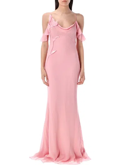Self-portrait Self Portrait Long Dress In Pink