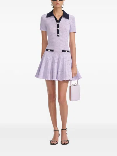 SELF-PORTRAIT KNITTED DRESS - WOMEN'S - VISCOSE/POLYAMIDE/POLYESTER/ELASTANE