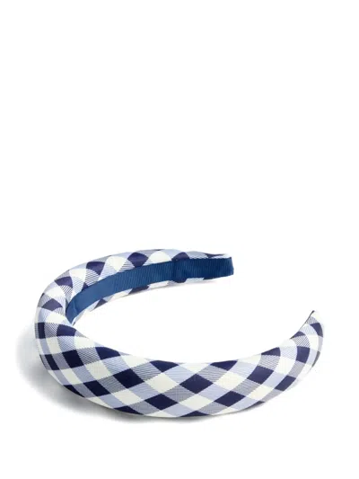 Self-portrait Kids' Gingham Headband In White