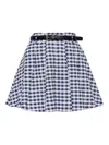 Self-portrait Check Pleated Taffeta Mini Skirt