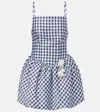 Self-portrait Gingham Taffeta Minidress