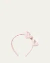 Self-portrait Girl's Boucle Bow Headband In Pink