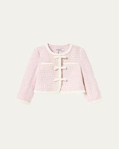 SELF-PORTRAIT GIRL'S BOW BOUCLE JACKET