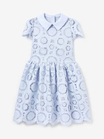 Self-portrait Babies' Self Portrait Girls 3d Flower Lace Dress In Blue