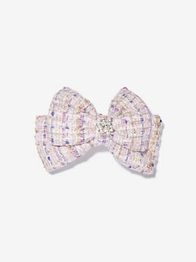 Self-portrait Babies' Girls Boucle Bow Hairclip In Pink