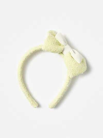 Self-portrait Kids' Girls Boucle Bow Headband In Green