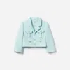 Self-portrait Verzierte Jacke Aus Tweed In Blue