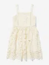 Self-portrait Girls Bow Lace Dress In White