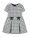 Self-portrait Girls' Check Boucle Dress - Little Kid, Big Kid In Blue