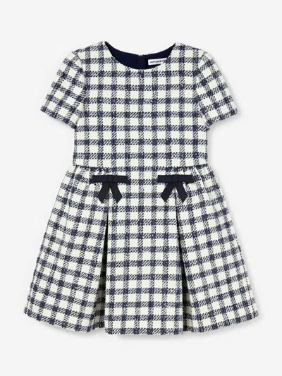 Self-portrait Babies' Self Portrait Girls Check Boucle Dress In Black