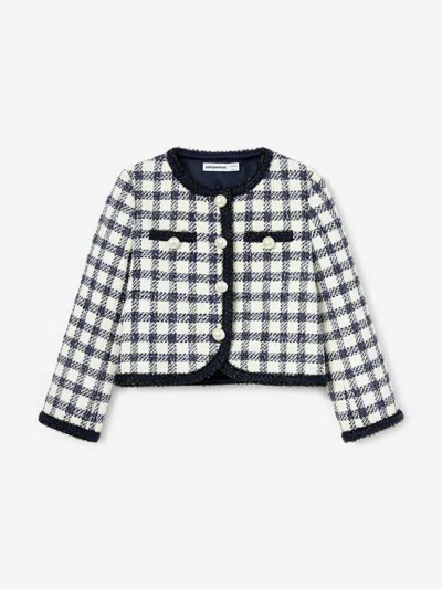 SELF-PORTRAIT SELF PORTRAIT GIRLS CHECK BOUCLE JACKET