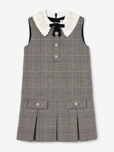Self-portrait Babies' Self Portrait Girls Check Sleeveless Dress In Black