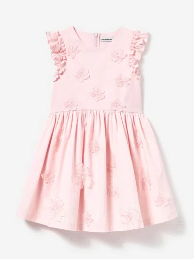Self-portrait Babies' Girls Cotton Flower Dress In Pink