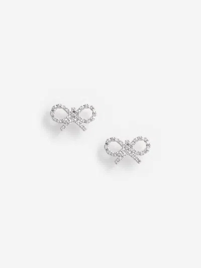 Self-portrait Kids' Girls Pleated Earrings In Metallic