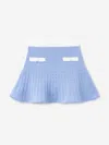 Self-portrait Pointelle-knit Skirt In Blue