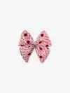 Self-portrait Self Portrait Girls Polka Dot Boucle Hair Bow In Pink