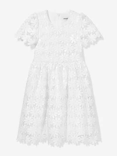 Self-portrait Babies' Girls Sequin Guipure Dress In White