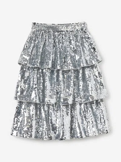 Self-portrait Babies' Self Portrait Girls Sequin Tiered Skirt In White