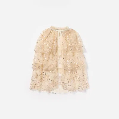 Self-portrait Kids' Self Portrait Girls Sequin Tulle Cape In Ivory