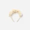 Self-portrait Self Portrait Girls Sequin Tulle Headband In Ivory