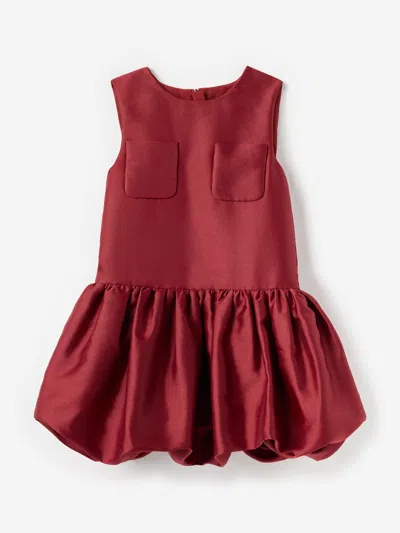 Self-portrait Babies' Girls Taffeta Dress In Red