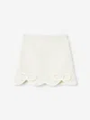 Self-portrait Textured Bow-detail Skirt In White