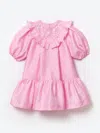Self-portrait Self Portrait Girls Textured Crepe Mini Dress In Pink