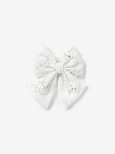 Self-portrait Kids' Girls Tulle Bow Hairclip In White