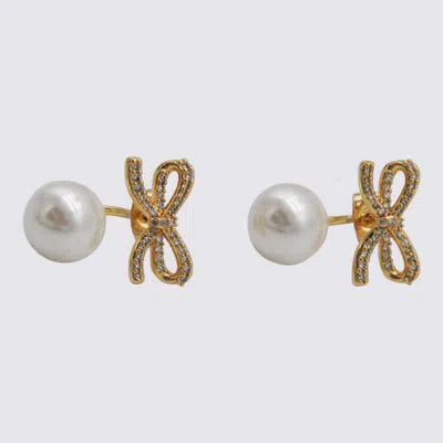 Self-portrait Gold And Pearl Earrings