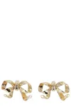 Self-portrait Gold Bow Earrings In Gold