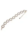 Self-portrait Crystal Link Choker Bracelet In Gold
