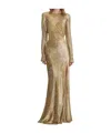 Self-portrait Long Dress In Gold Thread Dresses Gold